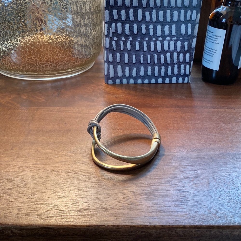Leather and Brass Bracelet